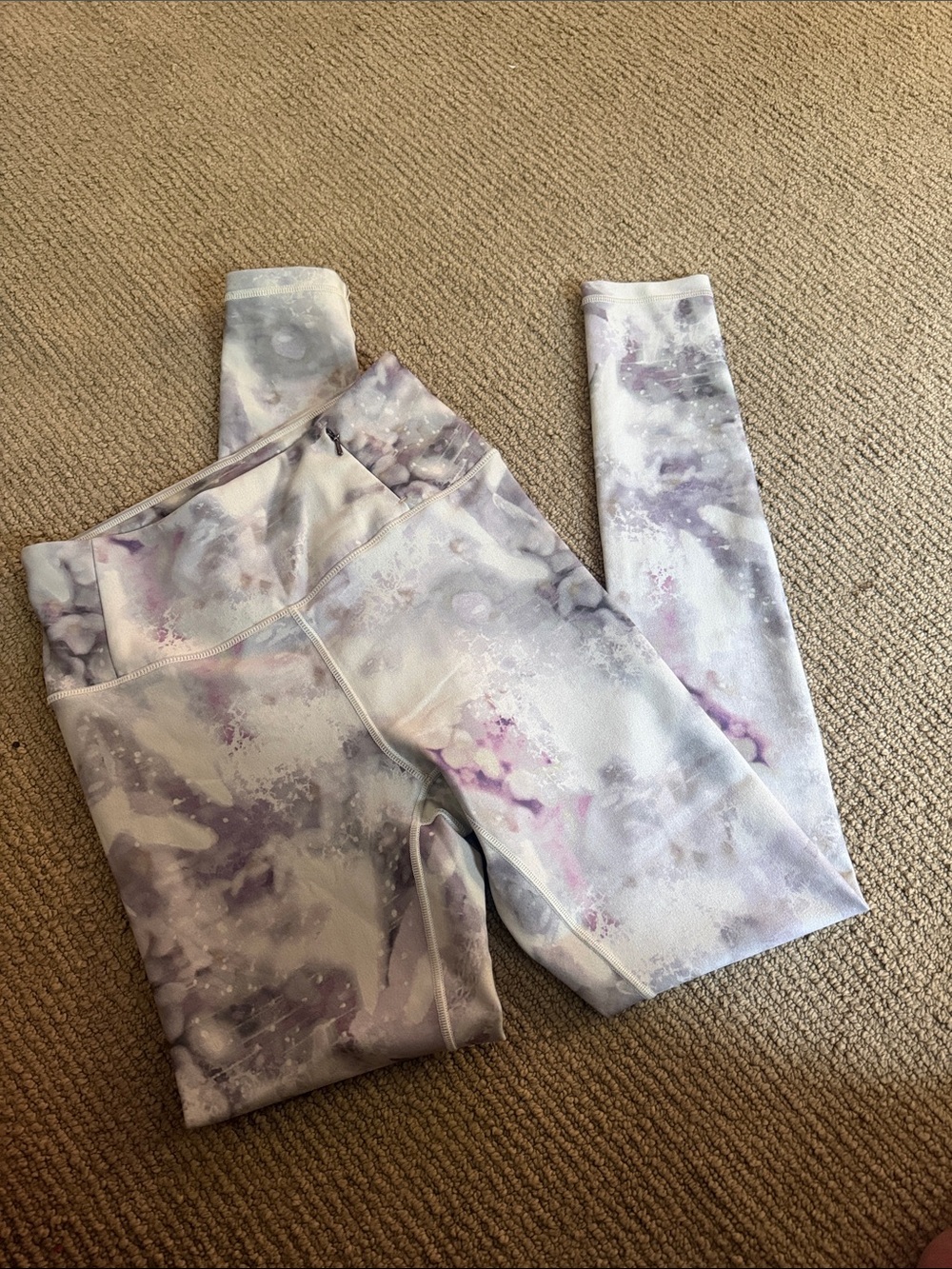 CALIA by Carrie Underwood Lavender Marble Kids Leggings